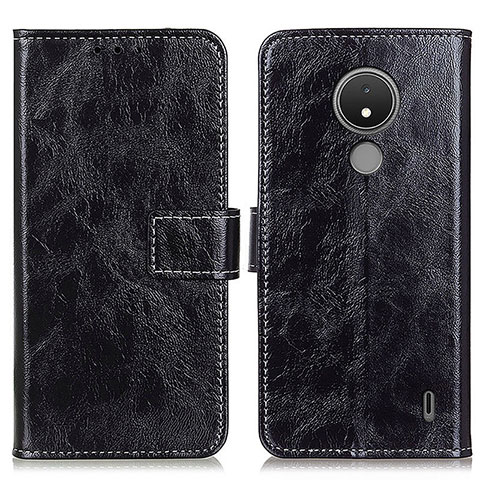 Funda de Cuero Cartera con Soporte Carcasa K04Z para Nokia C21 Negro