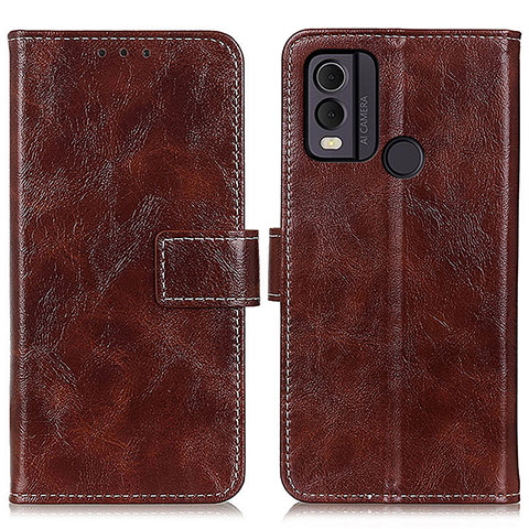 Funda de Cuero Cartera con Soporte Carcasa K04Z para Nokia C22 Marron