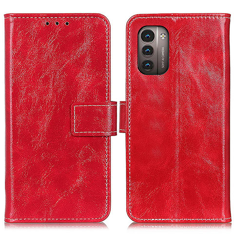 Funda de Cuero Cartera con Soporte Carcasa K04Z para Nokia G11 Rojo