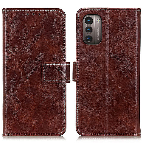 Funda de Cuero Cartera con Soporte Carcasa K04Z para Nokia G21 Marron