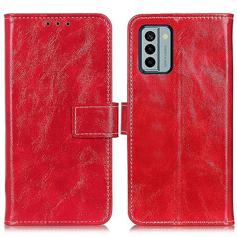 Funda de Cuero Cartera con Soporte Carcasa K04Z para Nokia G22 Rojo