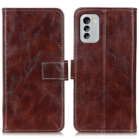 Funda de Cuero Cartera con Soporte Carcasa K04Z para Nokia G60 5G Marron