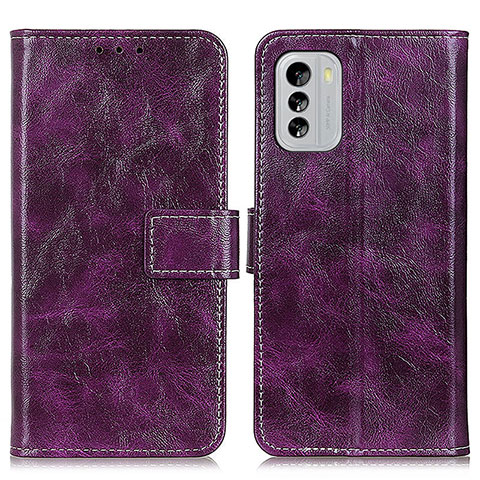 Funda de Cuero Cartera con Soporte Carcasa K04Z para Nokia G60 5G Morado