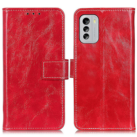 Funda de Cuero Cartera con Soporte Carcasa K04Z para Nokia G60 5G Rojo