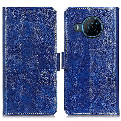 Funda de Cuero Cartera con Soporte Carcasa K04Z para Nokia X100 5G Azul