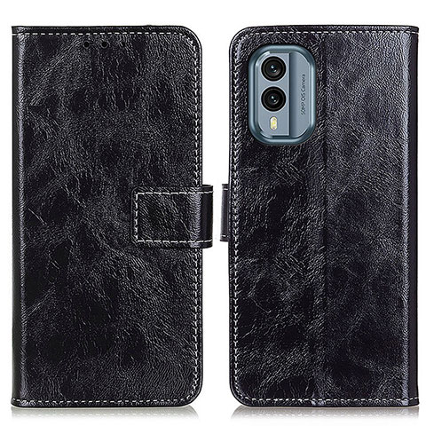 Funda de Cuero Cartera con Soporte Carcasa K04Z para Nokia X30 5G Negro