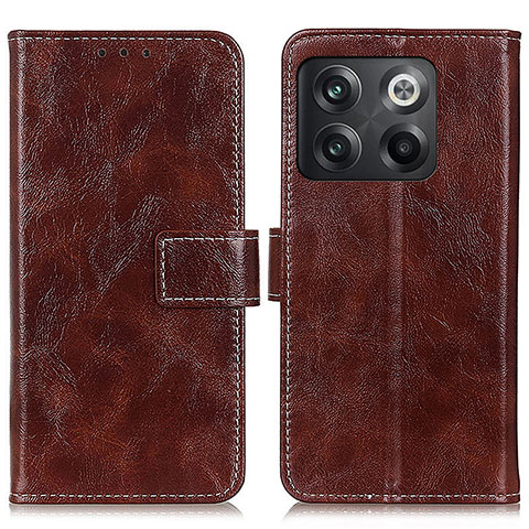 Funda de Cuero Cartera con Soporte Carcasa K04Z para OnePlus 10T 5G Marron