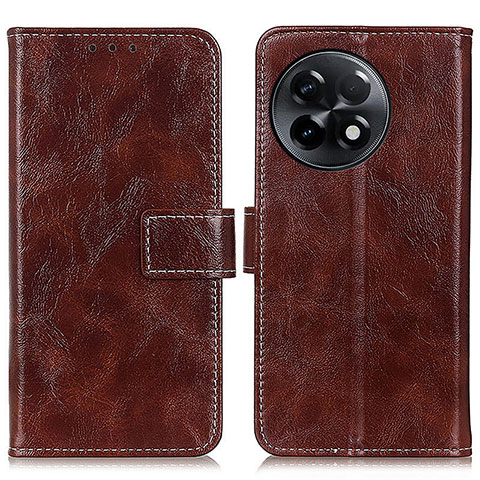 Funda de Cuero Cartera con Soporte Carcasa K04Z para OnePlus 11R 5G Marron