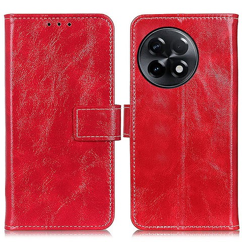 Funda de Cuero Cartera con Soporte Carcasa K04Z para OnePlus 11R 5G Rojo