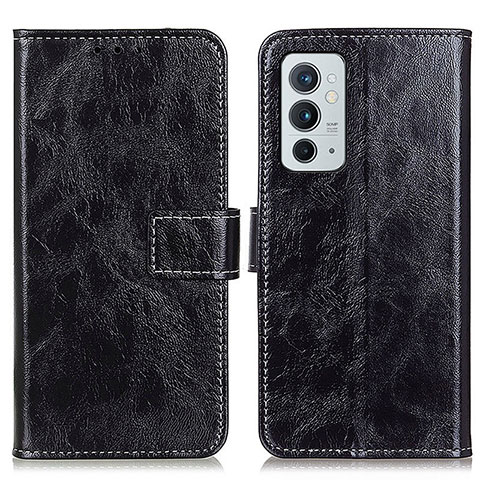 Funda de Cuero Cartera con Soporte Carcasa K04Z para OnePlus 9RT 5G Negro