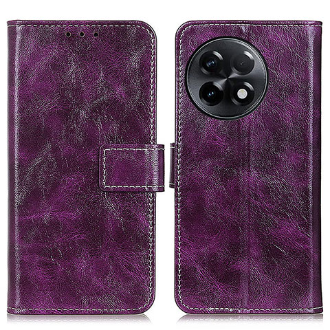 Funda de Cuero Cartera con Soporte Carcasa K04Z para OnePlus Ace 2 5G Morado