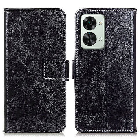 Funda de Cuero Cartera con Soporte Carcasa K04Z para OnePlus Nord 2T 5G Negro