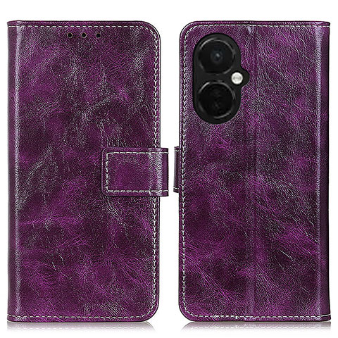 Funda de Cuero Cartera con Soporte Carcasa K04Z para OnePlus Nord N30 5G Morado