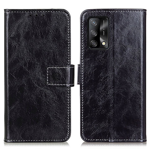 Funda de Cuero Cartera con Soporte Carcasa K04Z para Oppo A95 4G Negro