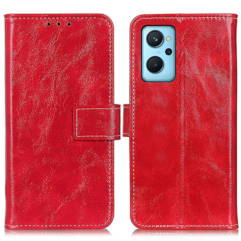 Funda de Cuero Cartera con Soporte Carcasa K04Z para Oppo K10 4G Rojo