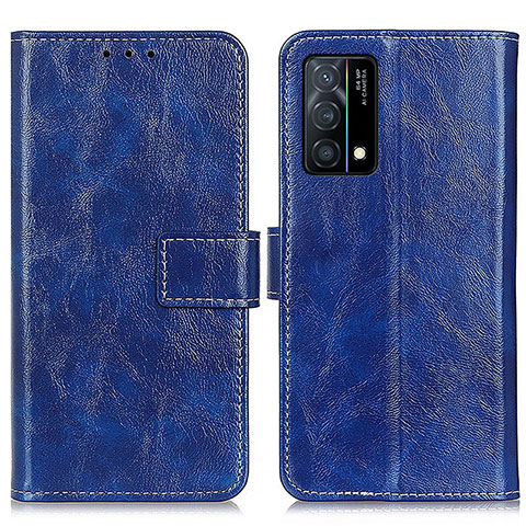 Funda de Cuero Cartera con Soporte Carcasa K04Z para Oppo K9 5G Azul