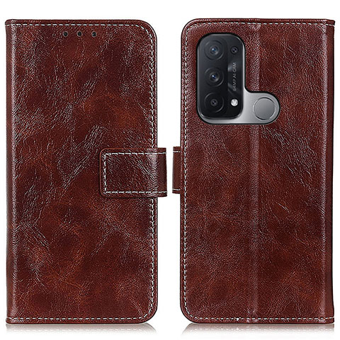 Funda de Cuero Cartera con Soporte Carcasa K04Z para Oppo Reno5 A Marron