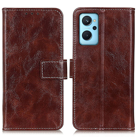 Funda de Cuero Cartera con Soporte Carcasa K04Z para Realme 9i 4G Marron