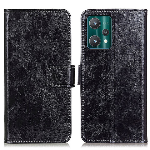 Funda de Cuero Cartera con Soporte Carcasa K04Z para Realme V25 5G Negro