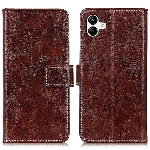 Funda de Cuero Cartera con Soporte Carcasa K04Z para Samsung Galaxy A04 4G Marron