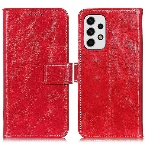 Funda de Cuero Cartera con Soporte Carcasa K04Z para Samsung Galaxy A23 4G Rojo