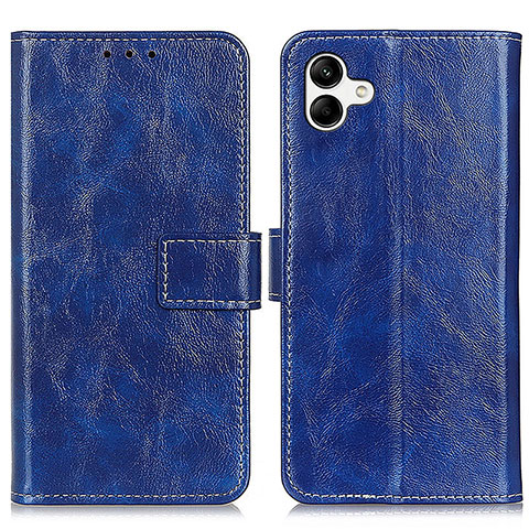 Funda de Cuero Cartera con Soporte Carcasa K04Z para Samsung Galaxy F04 Azul