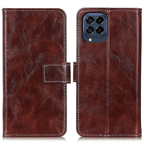 Funda de Cuero Cartera con Soporte Carcasa K04Z para Samsung Galaxy M53 5G Marron