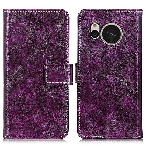 Funda de Cuero Cartera con Soporte Carcasa K04Z para Sharp Aquos Sense7 Plus Morado