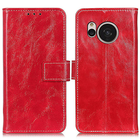 Funda de Cuero Cartera con Soporte Carcasa K04Z para Sharp Aquos Sense7 Plus Rojo