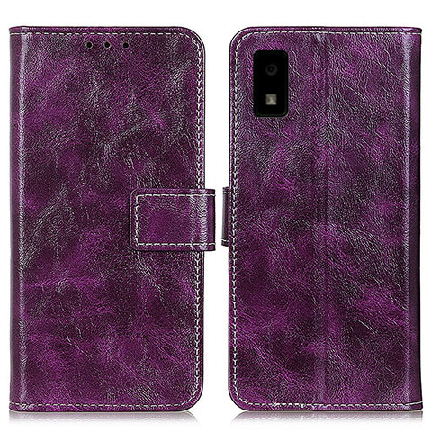 Funda de Cuero Cartera con Soporte Carcasa K04Z para Sharp Aquos wish Morado