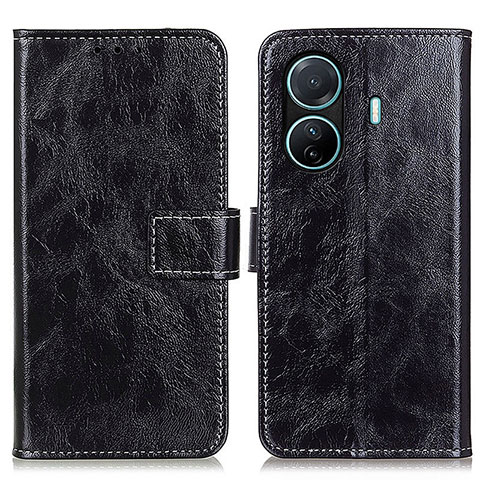 Funda de Cuero Cartera con Soporte Carcasa K04Z para Vivo T1 5G Negro