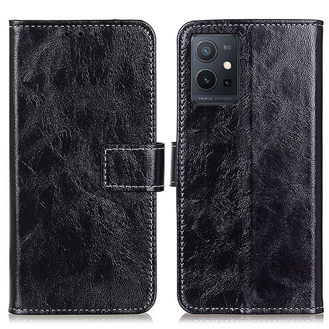 Funda de Cuero Cartera con Soporte Carcasa K04Z para Vivo Y55s 5G Negro