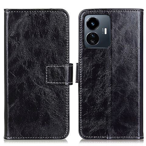 Funda de Cuero Cartera con Soporte Carcasa K04Z para Vivo Y77e t1 Negro