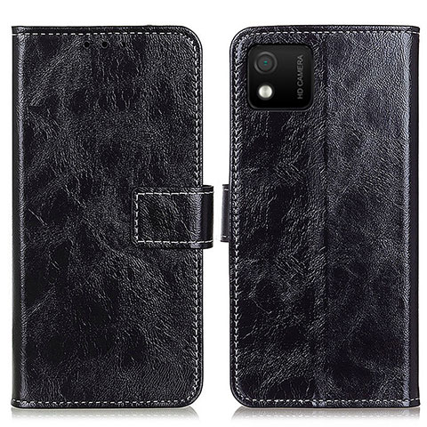 Funda de Cuero Cartera con Soporte Carcasa K04Z para Wiko Y52 Negro