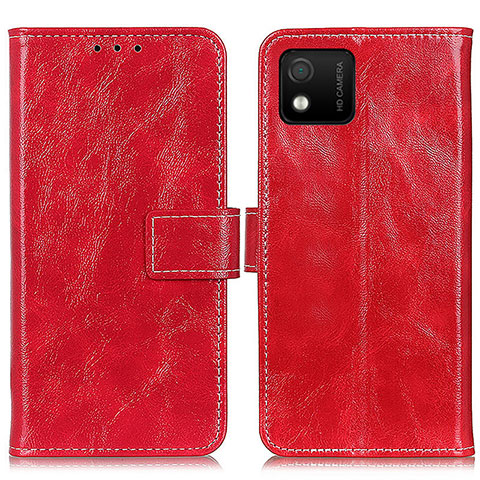 Funda de Cuero Cartera con Soporte Carcasa K04Z para Wiko Y52 Rojo