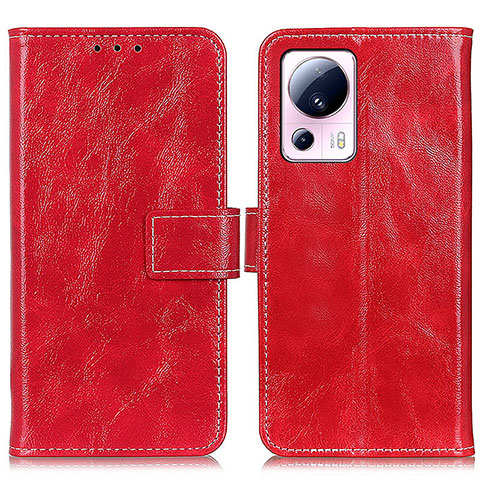 Funda de Cuero Cartera con Soporte Carcasa K04Z para Xiaomi Civi 2 5G Rojo