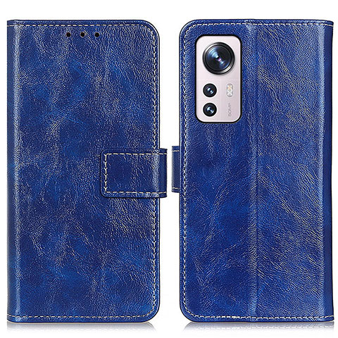 Funda de Cuero Cartera con Soporte Carcasa K04Z para Xiaomi Mi 12 5G Azul