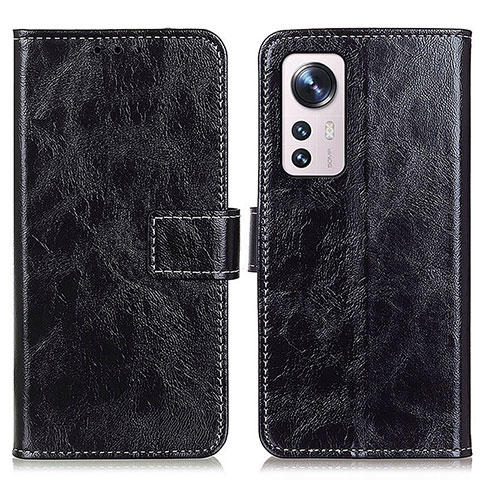 Funda de Cuero Cartera con Soporte Carcasa K04Z para Xiaomi Mi 12 5G Negro