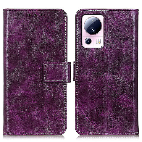 Funda de Cuero Cartera con Soporte Carcasa K04Z para Xiaomi Mi 12 Lite NE 5G Morado