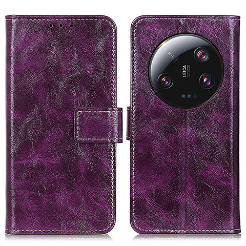 Funda de Cuero Cartera con Soporte Carcasa K04Z para Xiaomi Mi 13 Ultra 5G Morado