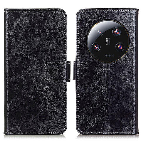 Funda de Cuero Cartera con Soporte Carcasa K04Z para Xiaomi Mi 13 Ultra 5G Negro