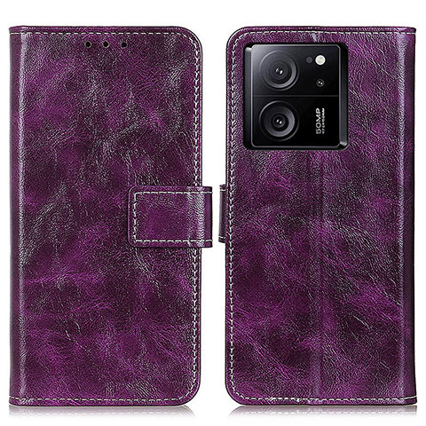 Funda de Cuero Cartera con Soporte Carcasa K04Z para Xiaomi Mi 13T 5G Morado