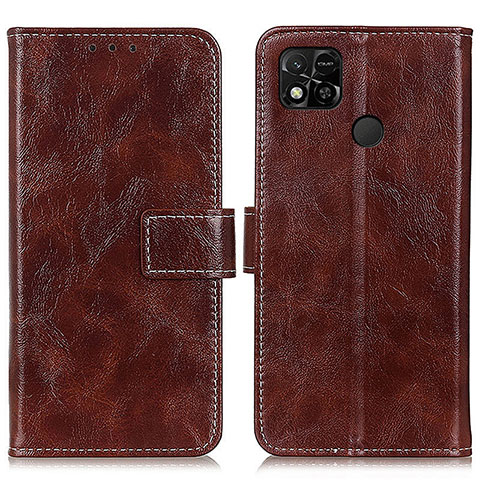 Funda de Cuero Cartera con Soporte Carcasa K04Z para Xiaomi POCO C31 Marron