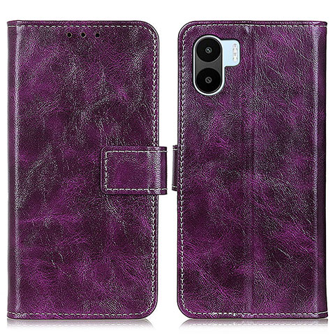 Funda de Cuero Cartera con Soporte Carcasa K04Z para Xiaomi Poco C50 Morado