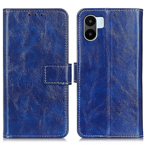 Funda de Cuero Cartera con Soporte Carcasa K04Z para Xiaomi Poco C51 Azul