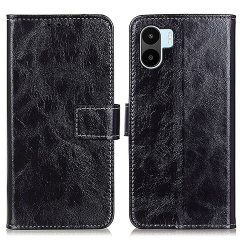 Funda de Cuero Cartera con Soporte Carcasa K04Z para Xiaomi Poco C51 Negro