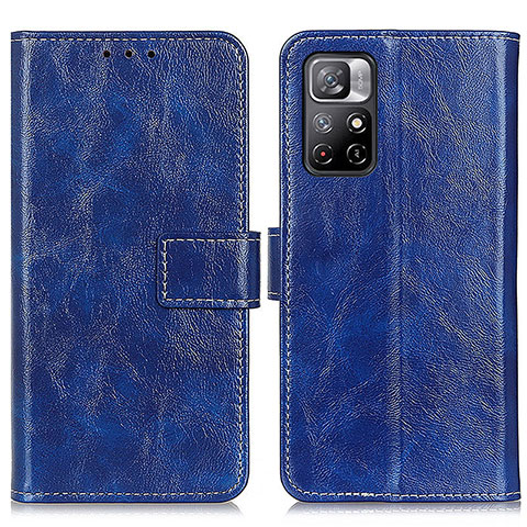 Funda de Cuero Cartera con Soporte Carcasa K04Z para Xiaomi Poco M4 Pro 5G Azul