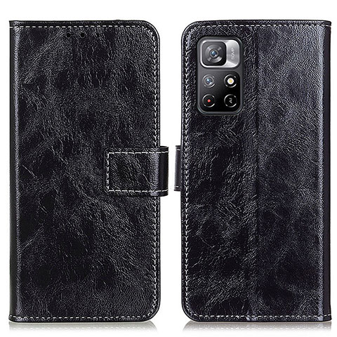 Funda de Cuero Cartera con Soporte Carcasa K04Z para Xiaomi Poco M4 Pro 5G Negro