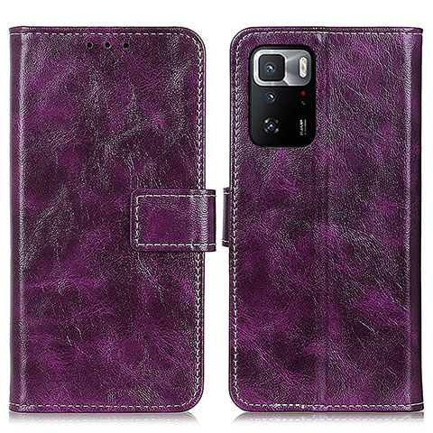 Funda de Cuero Cartera con Soporte Carcasa K04Z para Xiaomi Poco X3 GT 5G Morado