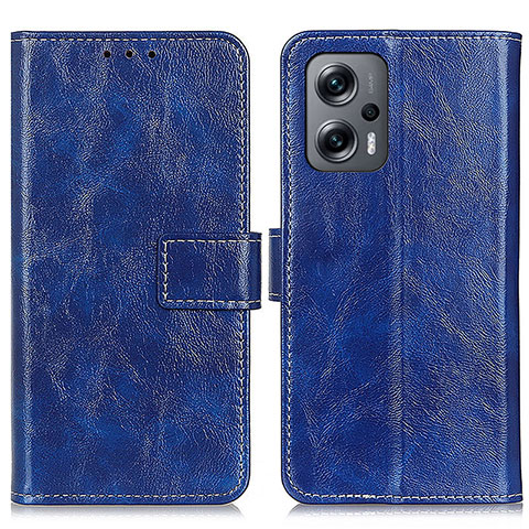 Funda de Cuero Cartera con Soporte Carcasa K04Z para Xiaomi Poco X4 GT 5G Azul